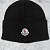 Мужская шапка чёрного цвета Moncler logo-patch