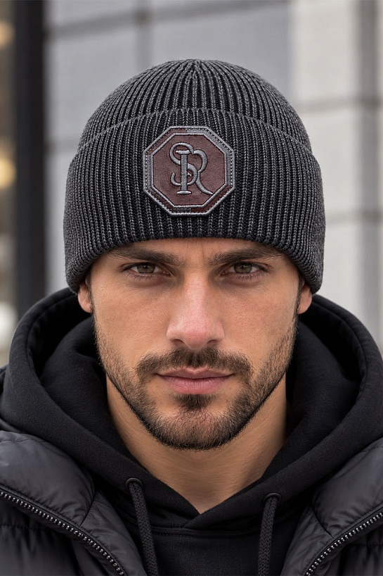 Шапка Stefano Ricci logo-embroidered - Dark Grey