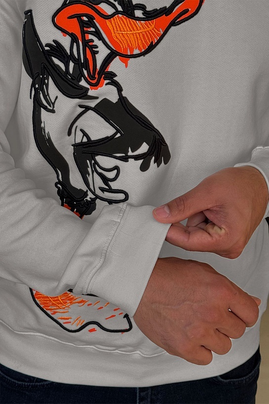 Мужской свитшот Iceberg "Daffy Duck" - Grey