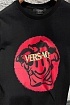 Чёрная мужская футболка Versace Medusa Smiley logo