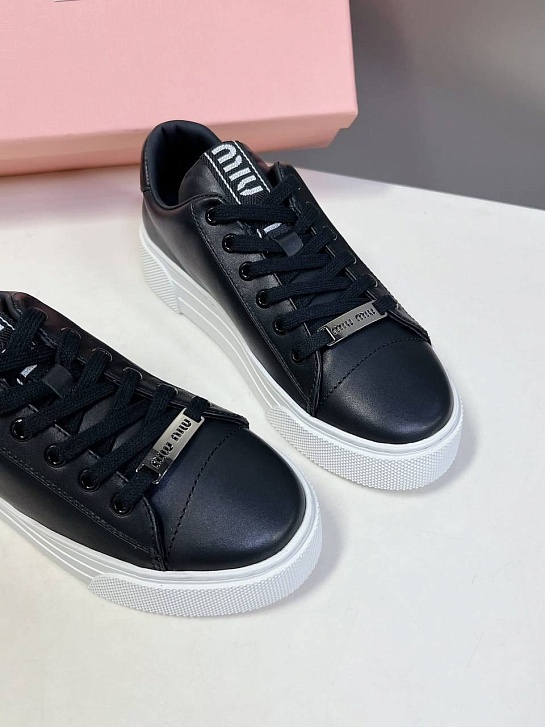 Женские чёрные кроссовки MIU MIU