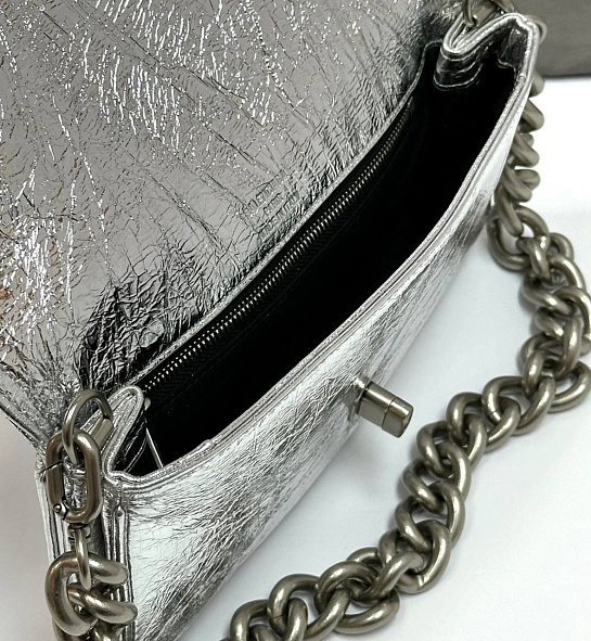 Женская сумка Balenciaga BB Soft Premium 23x14.5x4 см - Silver