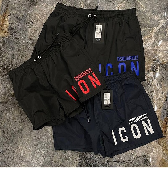 Мужские шорты Dsquared2 "ICON" - Navy / White