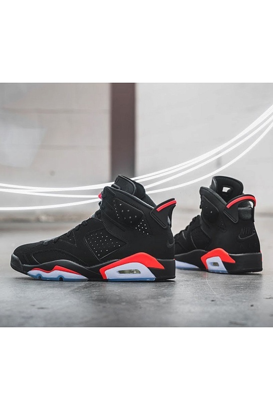 Кроссовки Nike Air Jordan 6 Retro - Black / Infrared