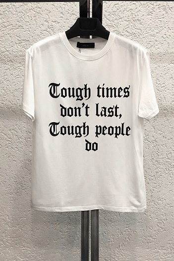 Оверсайз футболка Amiri "Tough Times" - White   