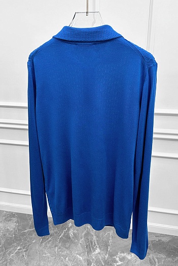 Поло с длинным рукавом Zilli zip-up - Blue   