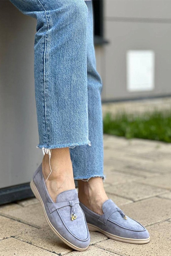 Женские замшевые лоферы Loro Piana Open Walk