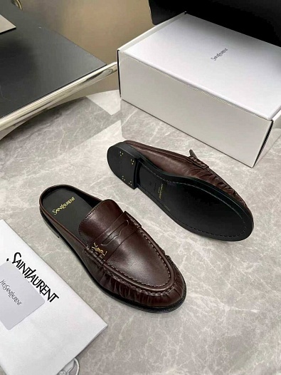 Женские кожаные мюли Yves Saint Laurent premium   