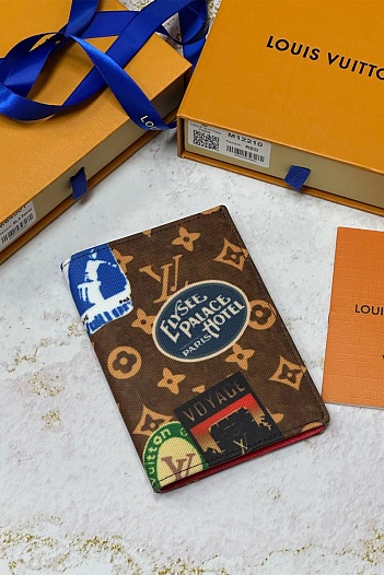 Кожаная обложка для паспорта Louis Vuitton Premium 10x14x2.5 см   