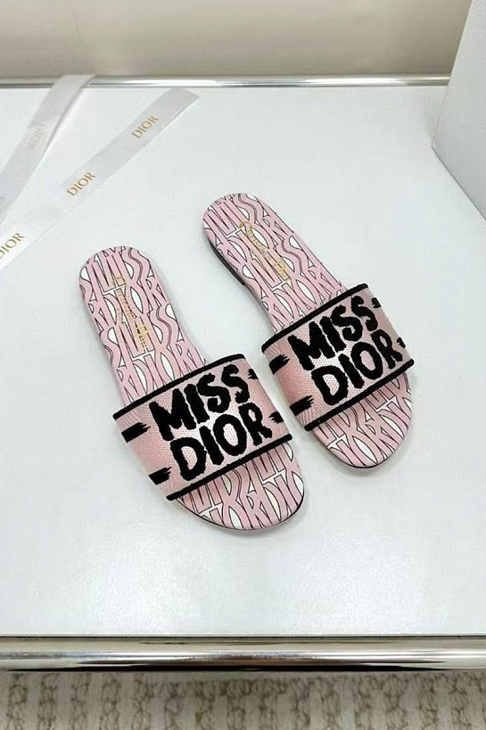 Женские шлёпанцы Dior Dway Premium - Pink