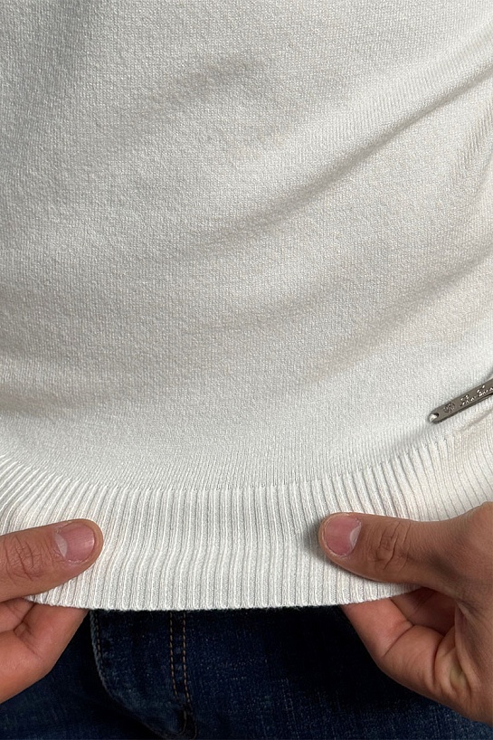 Белый джемпер Loro Piana Zip Neck