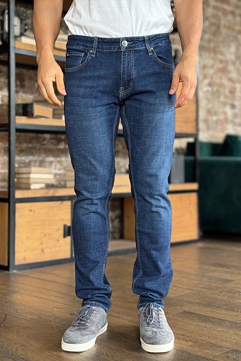 Мужские тёмно-синие джинсы Calvin Klein slim fit   