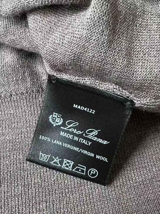 Поло с длинным рукавом Loro Piana Premium - Gray Coffee