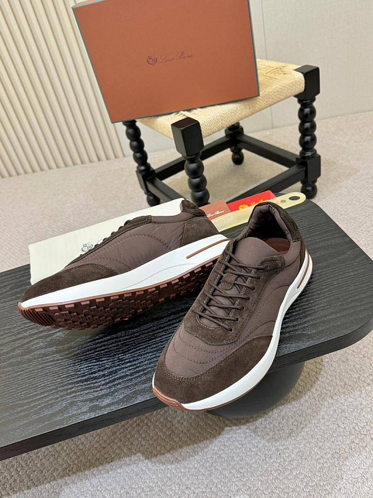 Мужские кроссовки Loro Piana Week End Walk - Brown