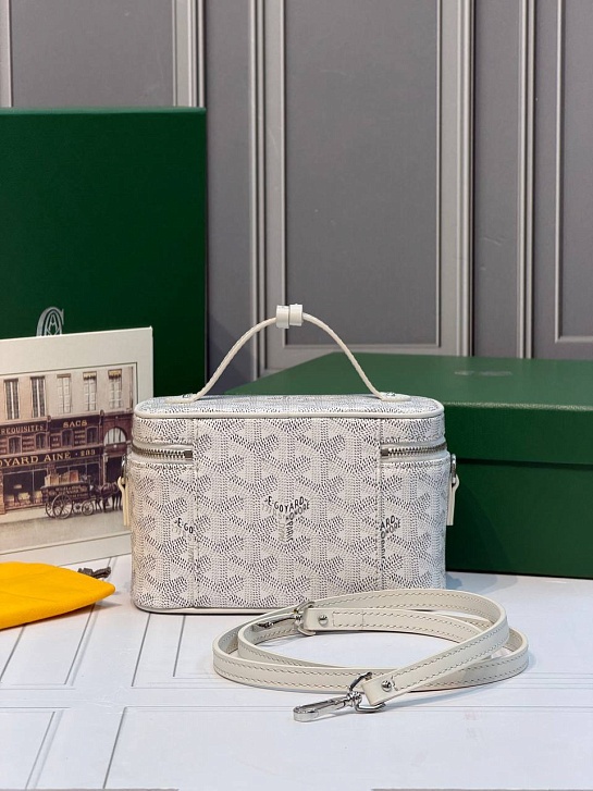 Кожаная сумка Goyard Muse Mini Vanity ​premium 16,5x10,5x8 см