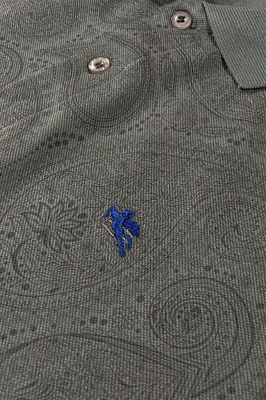 Классическое мужское поло Etro серого цвета