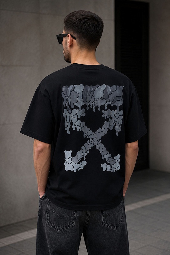 Чёрная оверсайз футболка Off-White 21SS Black Marker