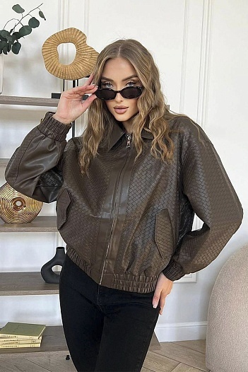 Женская куртка из эко кожи Bottega Veneta   