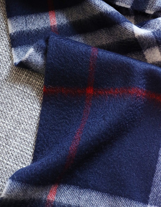 Шарф Burberry two-tone Check premium 168x30 см - Navy