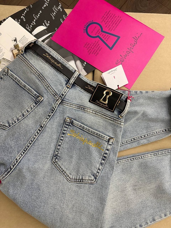 Женские синие джинсы Schiaparelli premium