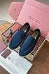 Замшевые лоферы Loro Piana Premium - Navy