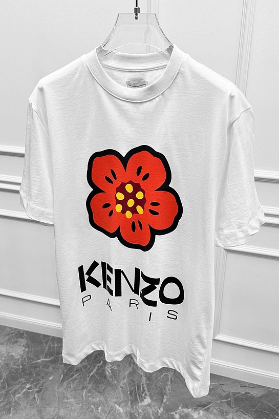 Белая футболка Kenzo Boke Flower graphic print
