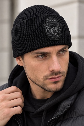 Шапка Billionaire logo-embroidered - Black   