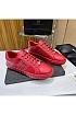 Мужские кожаные кроссовки Philipp Plein красного цвета