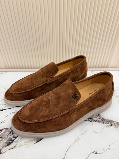 Мужские замшевые лоферы Ermenegildo Zegna   