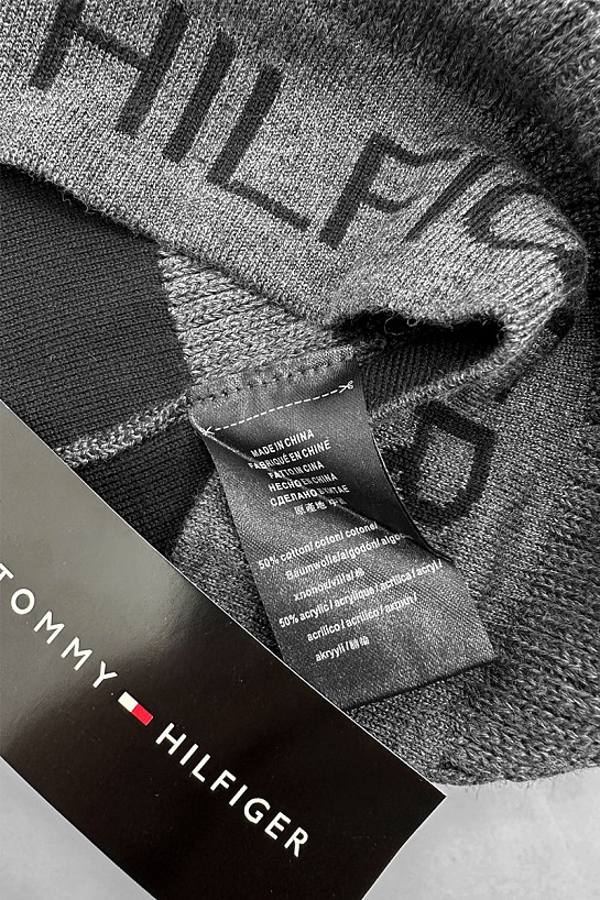 Мужская серая шапка Tommy Hilfiger
