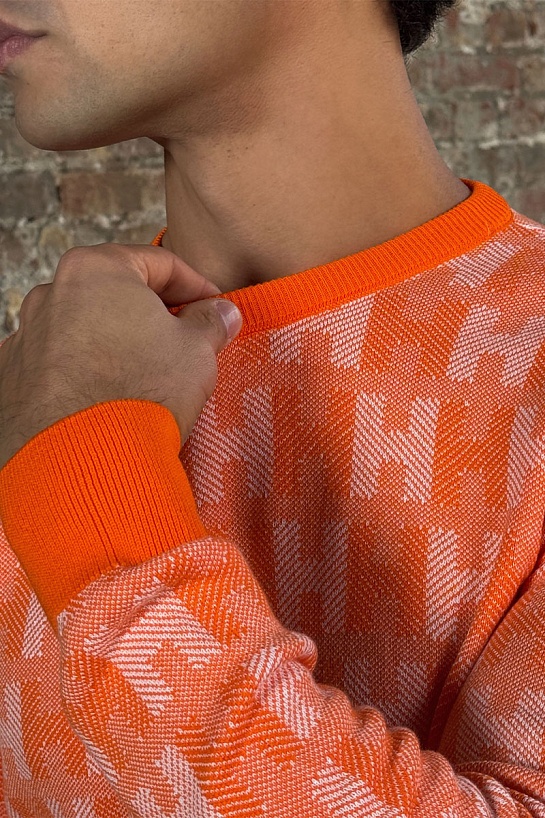 Мужская кофта Hermes оранжевого цвета