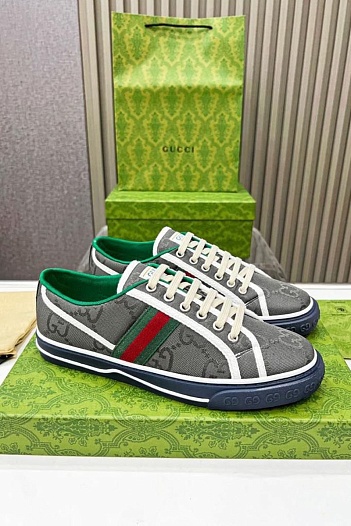Мужские серые кроссовки Gucci GG Monogram   