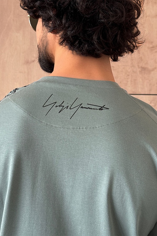 Мужская зелёная футболка Y-3 Yohji Yamamoto