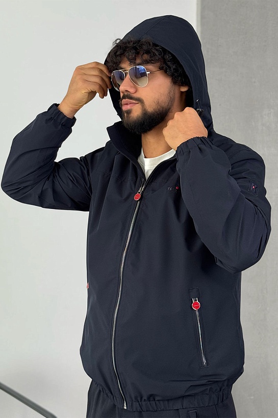 Мужская тёмно-синяя ветровка Kiton