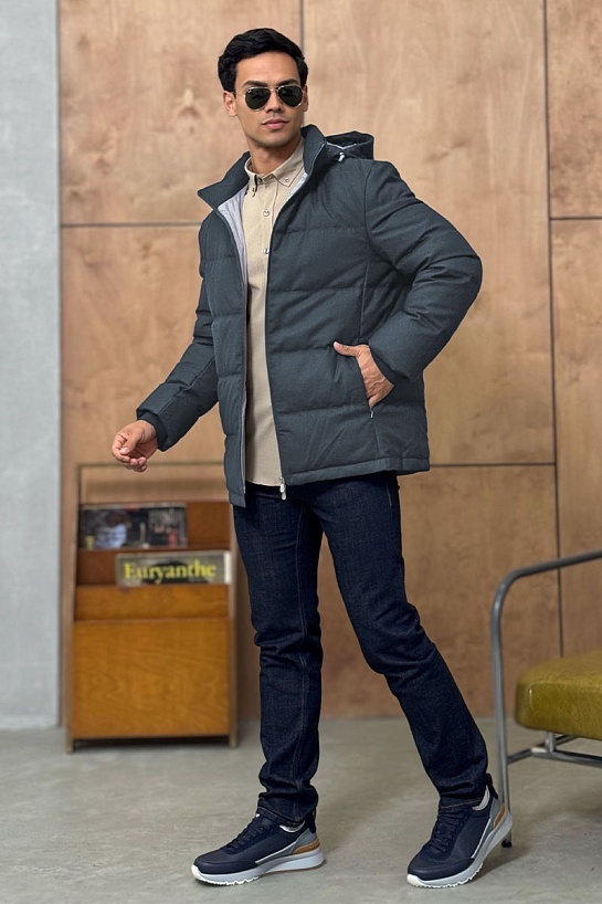 Мужской пуховик Brunello Cucinelli Premium - Dark Grey