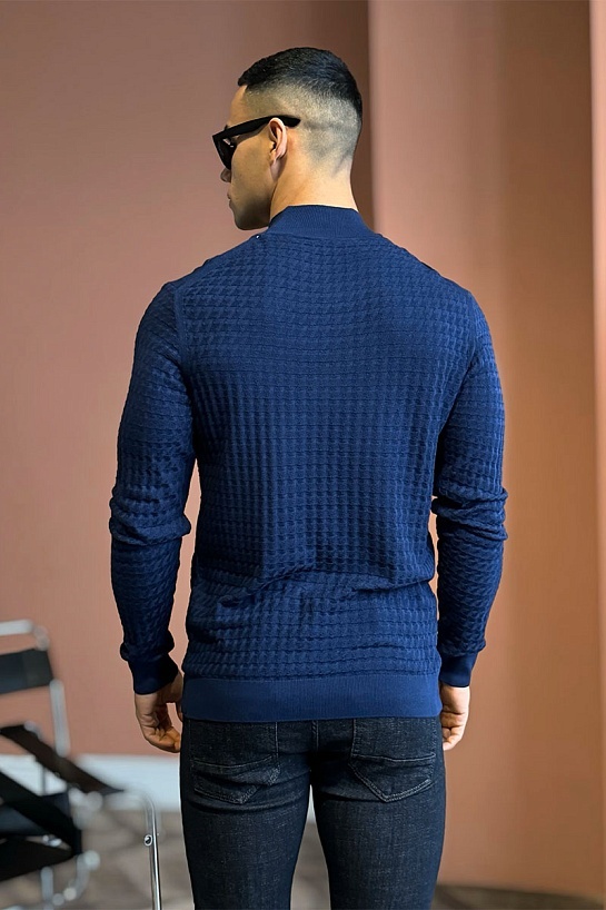 Мужская водолазка Brioni синего цвета