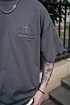 Серая оверсайз футболка Chrome Hearts Premium