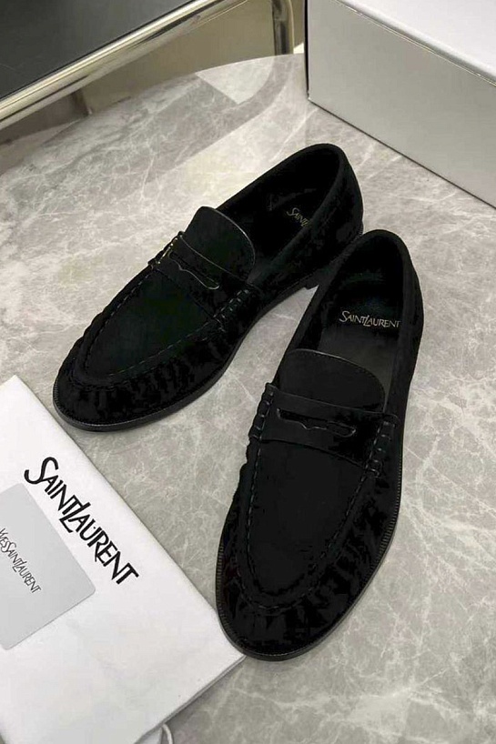 Женские замшевые лоферы Yves Saint Laurent premium