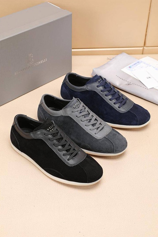 Мужские замшевые кроссовки Brunello Cucinelli