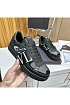 Кожаные кроссовки Valentino low-top - Black