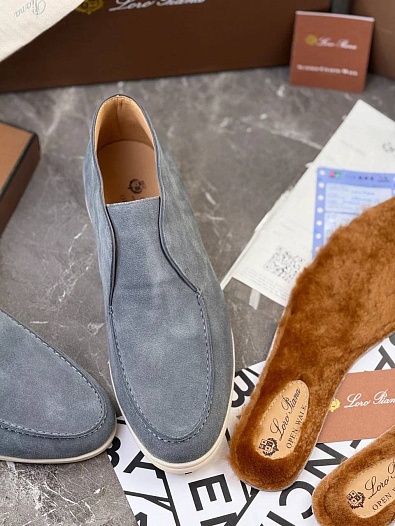 Мужские лоферы с меховой стелькой Loro Piana   