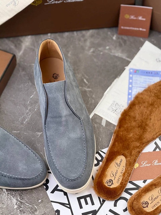 Мужские лоферы с меховой стелькой Loro Piana