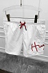 Мужские белые шорты Hugo Boss Dugo logo-embroidered