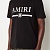Чёрная мужская футболка Amiri MA bar