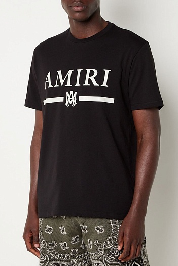 Чёрная мужская футболка Amiri MA bar   