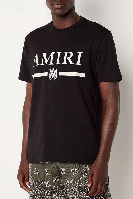 Чёрная мужская футболка Amiri MA bar