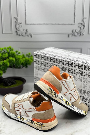 Комбинированные кроссовки Premiata Mick - Beige   