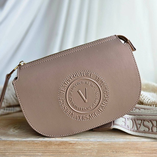 Кожаная сумка Versace Jeans Conture 22x15 см - Beige   