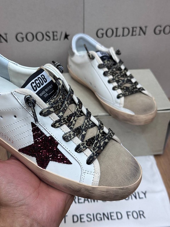 Женские кожаные кроссовки Golden Goose Ball Star premium