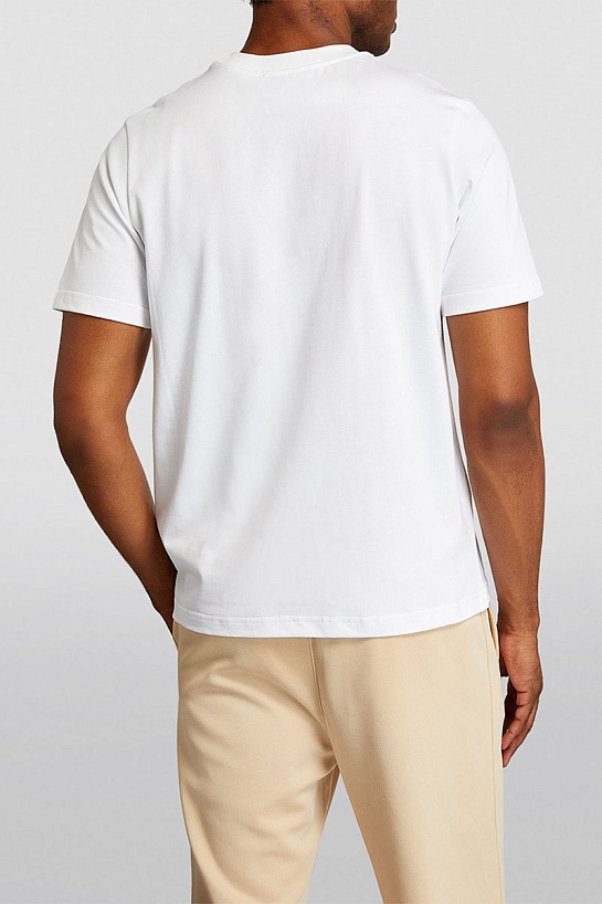 Мужская белая футболка Casablanca Terrain D'Orange